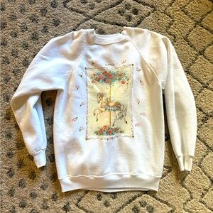 Vintage Hanes unicorn handmade upcycled sweatshirt